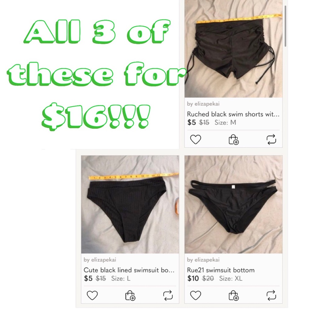 Black Swimsuit Bottoms